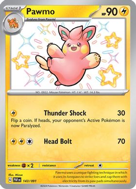 Pawmo 143/091 - Shiny Rare-Kantocards