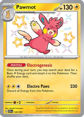 Pawmot 144/091 - Shiny Rare-Kantocards