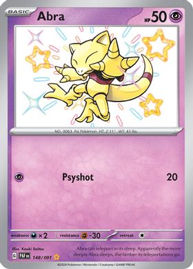 Abra 148/091 - Shiny Rare-Kantocards