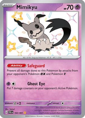 Mimikyu - 160/091 - Shiny Rare-Kantocards