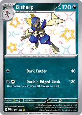 Bisharp 186/091 - Shiny Rare-Kantocards