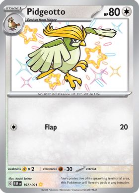 Pidgeotto 197/091 - Shiny Rare-Kantocards