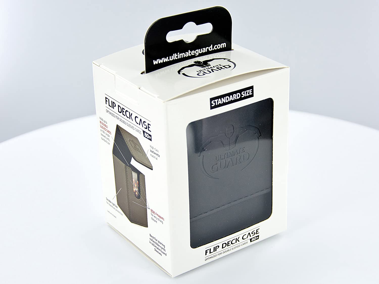 Flip Deck Case 80+ Leatherette Black-Kantocards