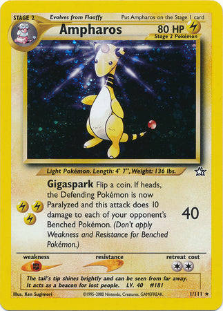 Ampharos 1/111 - Holo-Kantocards