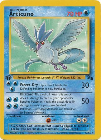 Articuno 17/62 - 1st Edition-Kantocards