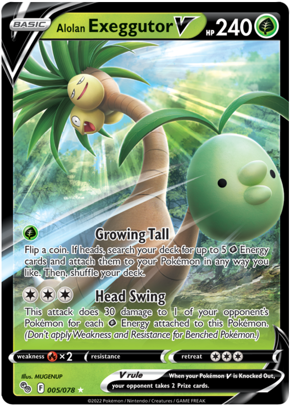 Alolan Exeggutor V 005/078-Kantocards