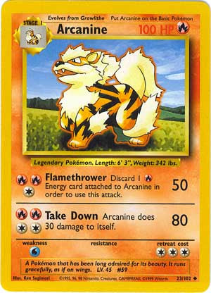 Arcanine 23/102-Kantocards