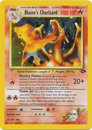 Blaine's Charizard 2/132 - Holo-Kantocards