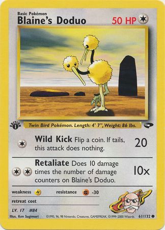 Blaine's Doduo 61/132 - 1st Edition-Kantocards