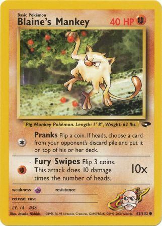Blaine's Mankey 63/132-Kantocards