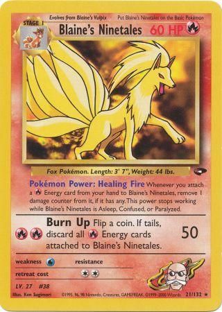 Blaine's Ninetales 21/132-Kantocards