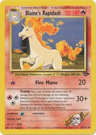 Blaine's Rapidash 33/132-Kantocards