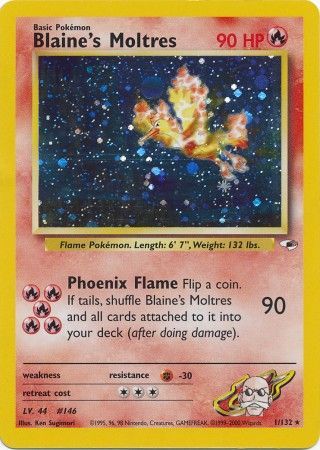 Blaine's Moltres 1/132-Kantocards