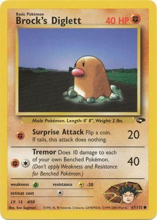 Brock's Diglett 67/132-Kantocards