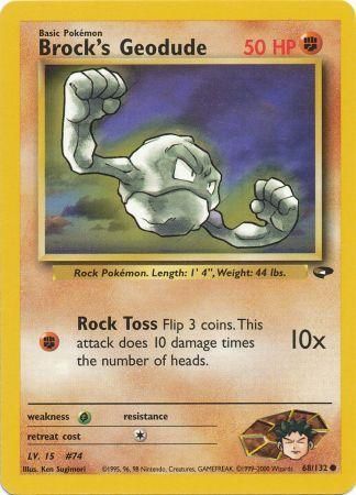 Brock's Geodude 68/132-Kantocards