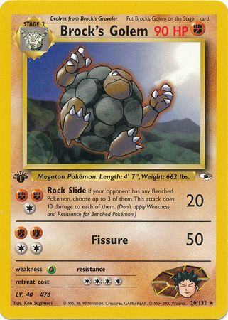 Brock's Golem 20/132 - 1ST EDITION-Kantocards