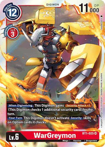 WarGreymon BT1-025-Kantocards