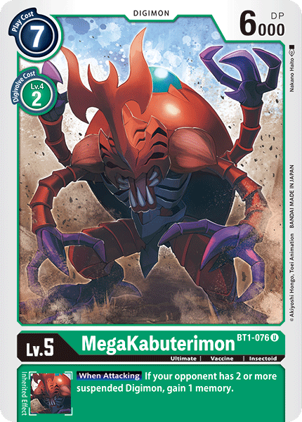 MegaKabuterimon BT1-076-Kantocards