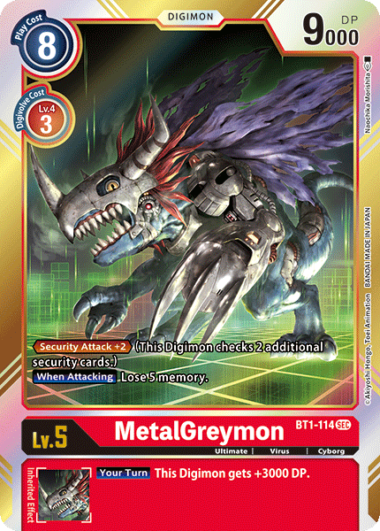 MetalGreymon BT1-114 (Secret Rare)-Kantocards
