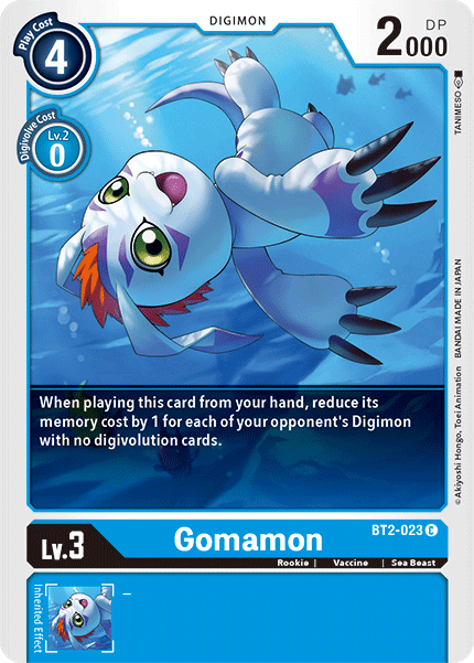 Gomamon BT2-023-Kantocards