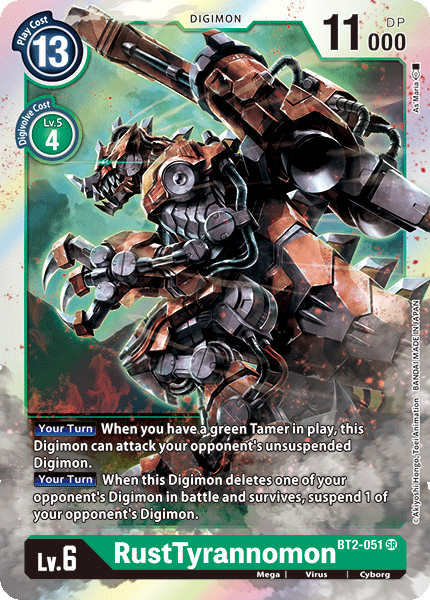 RustTyrannomon BT2-051-Kantocards