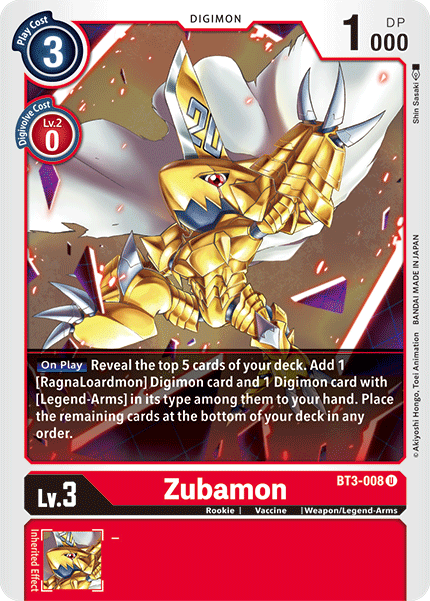 Zubamon BT3-008-Kantocards