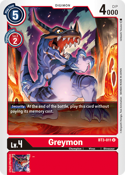 Greymon BT3-011-Kantocards
