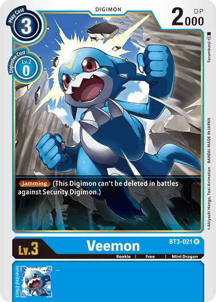 Veemon BT3-021-Kantocards