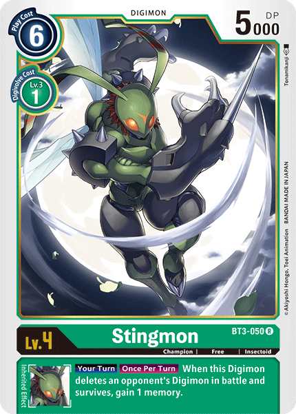 Stingmon BT3-050-Kantocards