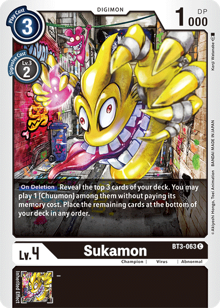 Sukamon BT3-063-Kantocards