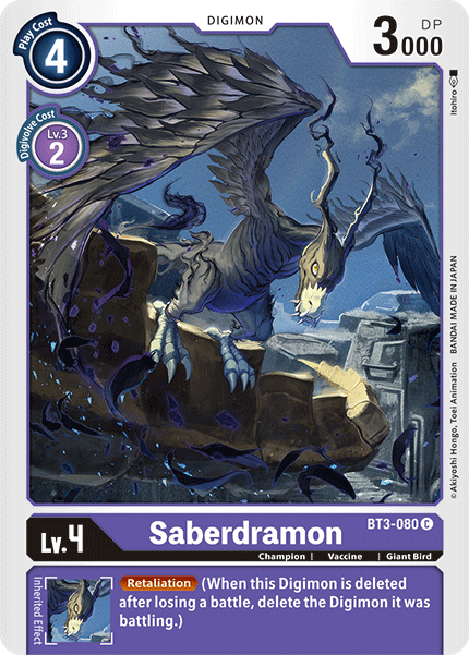 Saberdramon BT3-080-Kantocards