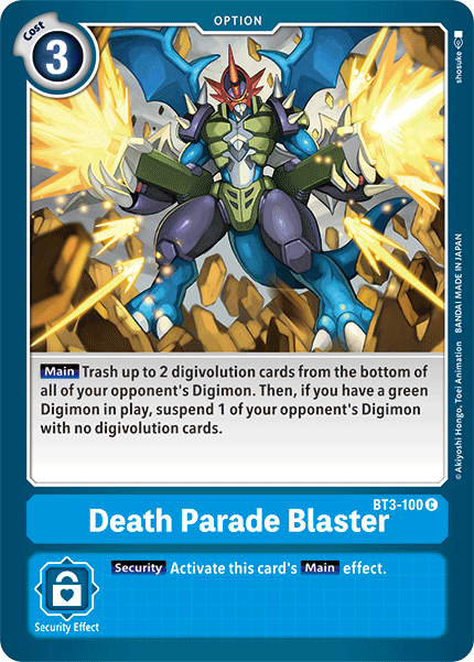 Death Parade Blaster BT3-100-Kantocards
