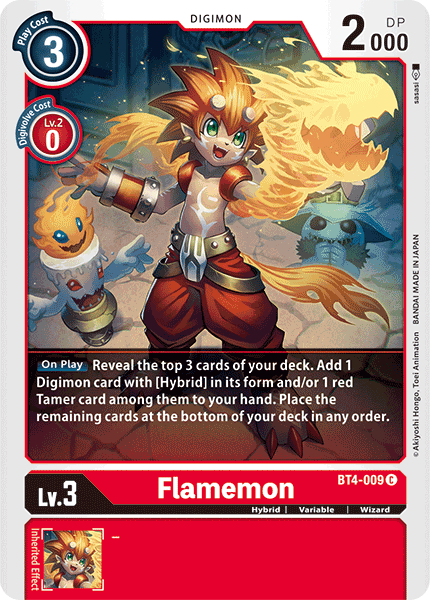 Flamemon BT4-009-Kantocards