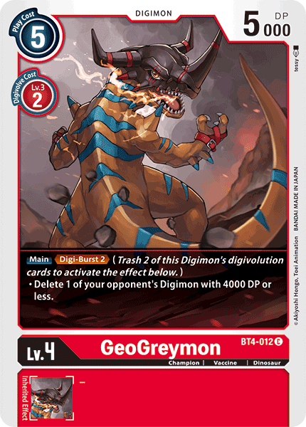 GeoGreymon BT4-012-Kantocards