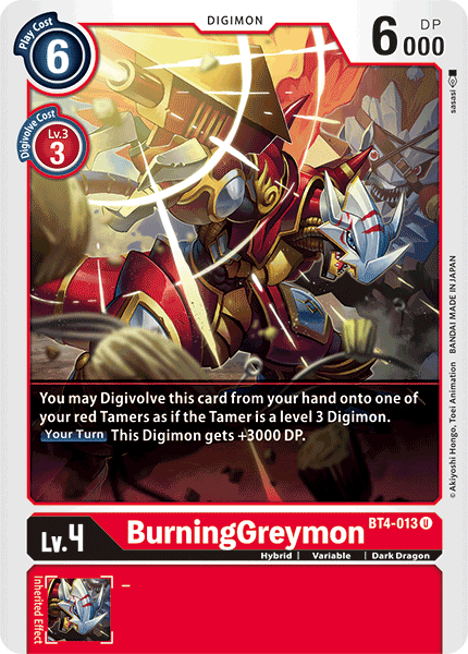 BurningGreymon BT4-013-Kantocards