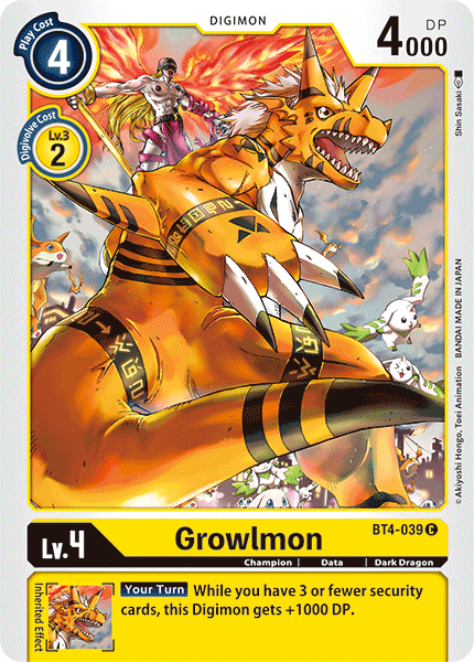 Growlmon BT4-039-Kantocards