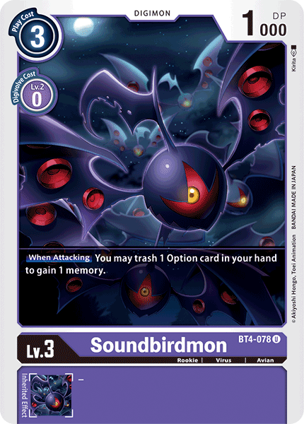 Soundbirdmon BT4-078-Kantocards