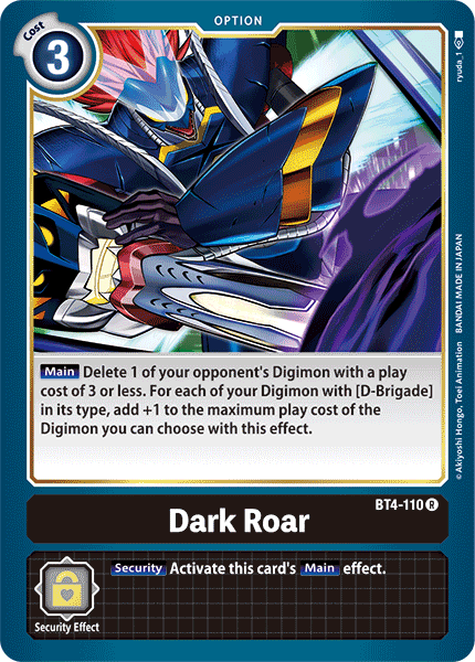 Dark Roar BT4-110-Kantocards