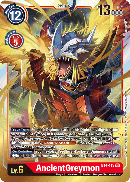 AncientGreymon BT4-113-Kantocards
