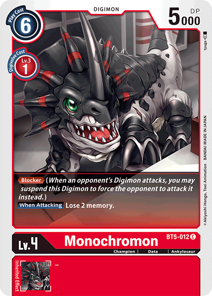 Monochromon BT5-012-Kantocards