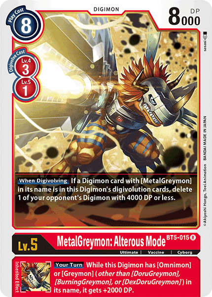 MetalGreymon: Alterous Mode BT5-015-Kantocards