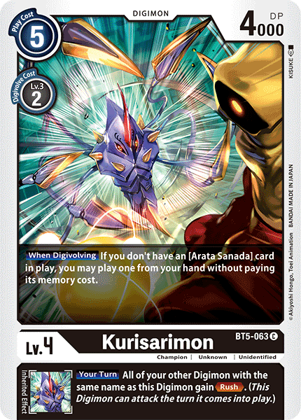Kurisarimon BT5-063-Kantocards