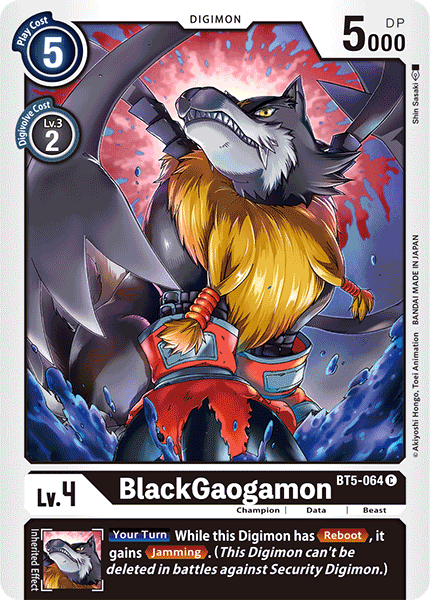 BlackGaogamon BT5-064-Kantocards