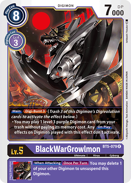 BlackWarGrowlmon BT5-079-Kantocards