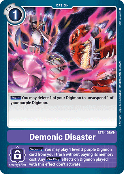 Demonic Disaster BT5-106-Kantocards