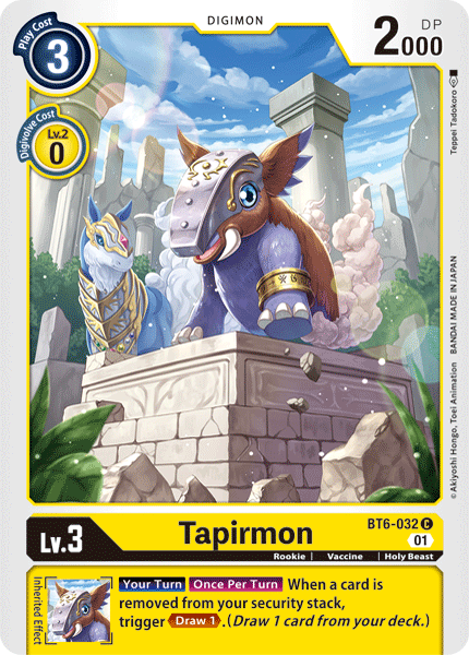 Tapirmon BT6-032-Kantocards