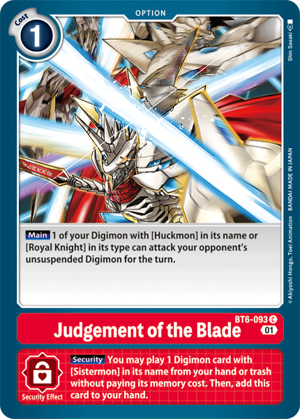 Judgment of the Blade BT6-093-Kantocards