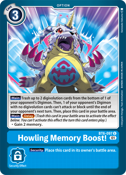 Howling Memory Boost! BT6-097-Kantocards