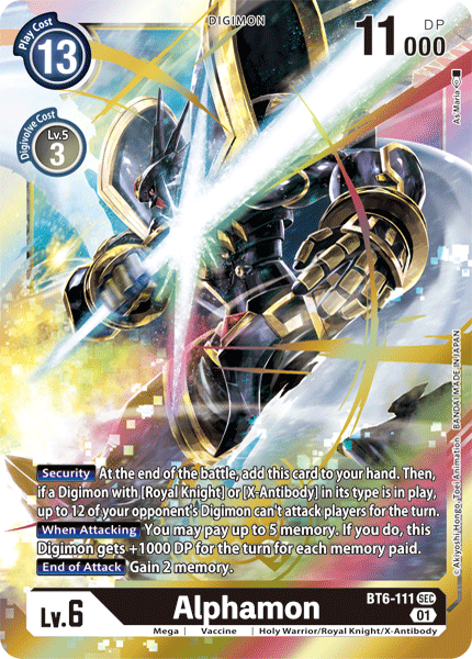 Alphamon BT6-111-Kantocards
