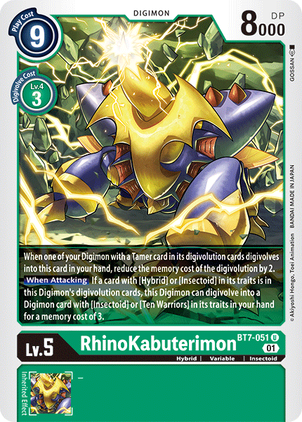 RhinoKabuterimon BT7-051-Kantocards